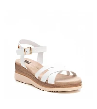 Women's Criss Cross Straps Low Wedge Sandals By Xti