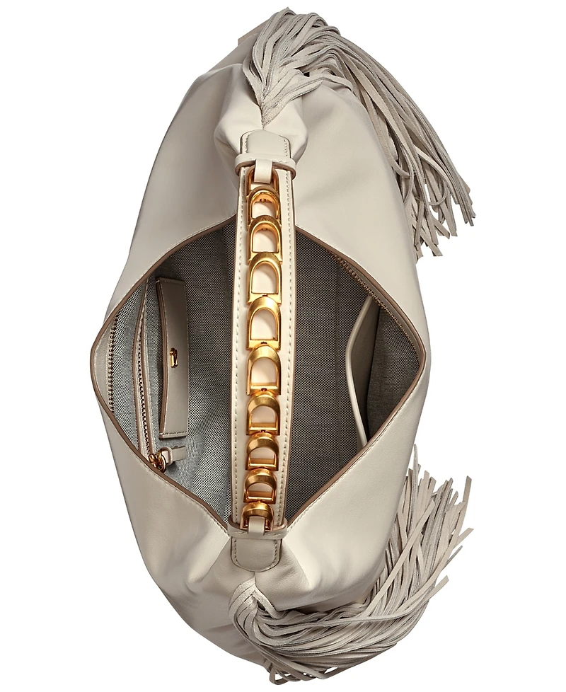 Donna Karan New York Bellmore Small Fringe Shoulder with Bezel Strap