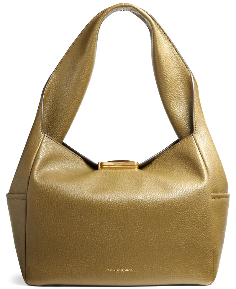 Donna Karan New York Amagansett Soft-Rolled Leather Shoulder with Sculpted Magnet Closure