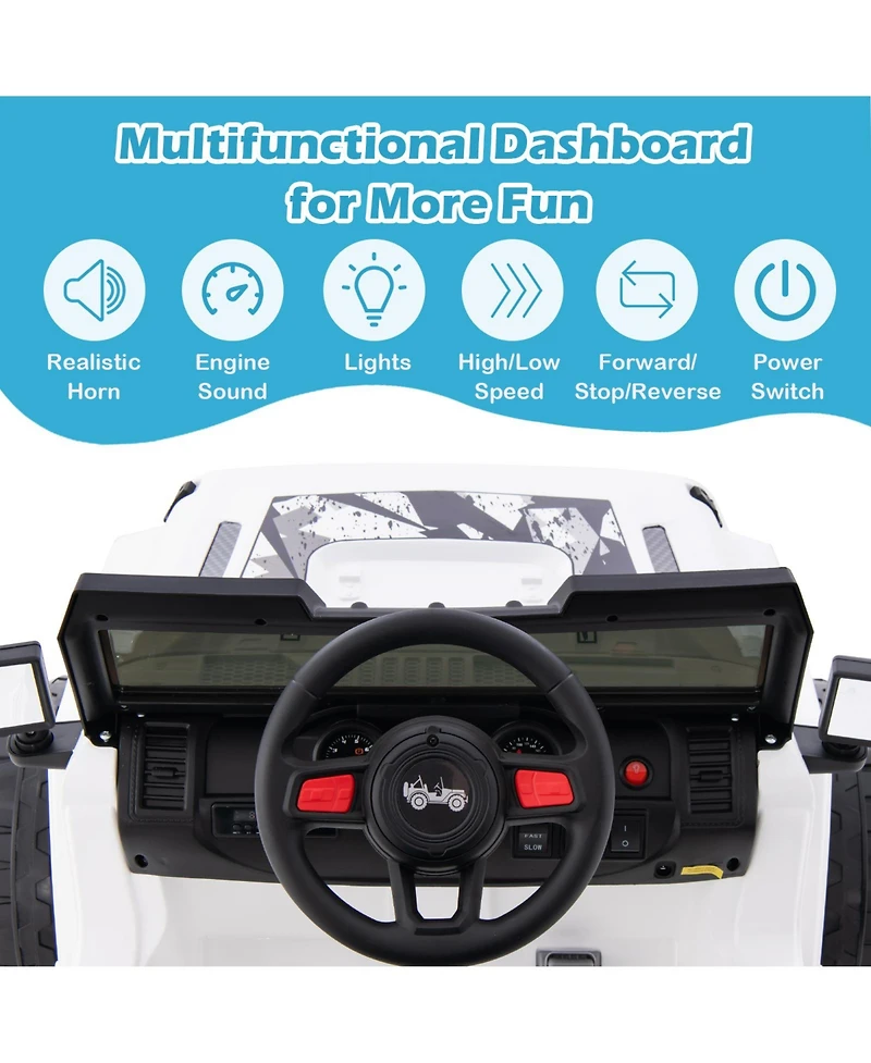 12V Kids Ride-on Jeep Car with 2.4 G Remote Control
