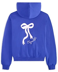 With Jules Big Girls Bow-Graphic Zip Hoodie