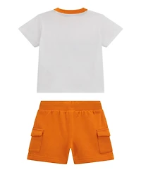 Guess Baby Boys 2-Piece Short Sleeve T-Shirt and Active Shorts Set