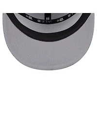 New Era Men's Boston Celtics Adventure Denim Split Panel 9FIFTY Snapback Trucker Hat