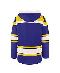 '47 Brand Men's Royal Milwaukee Brewers Superior Lacer Pullover Hoodie