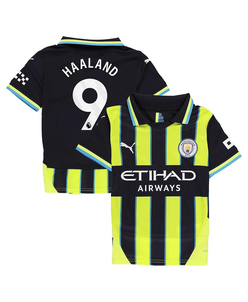 Puma Youth Erling Haaland Navy Manchester City 2024/25 Away Replica Player Jersey
