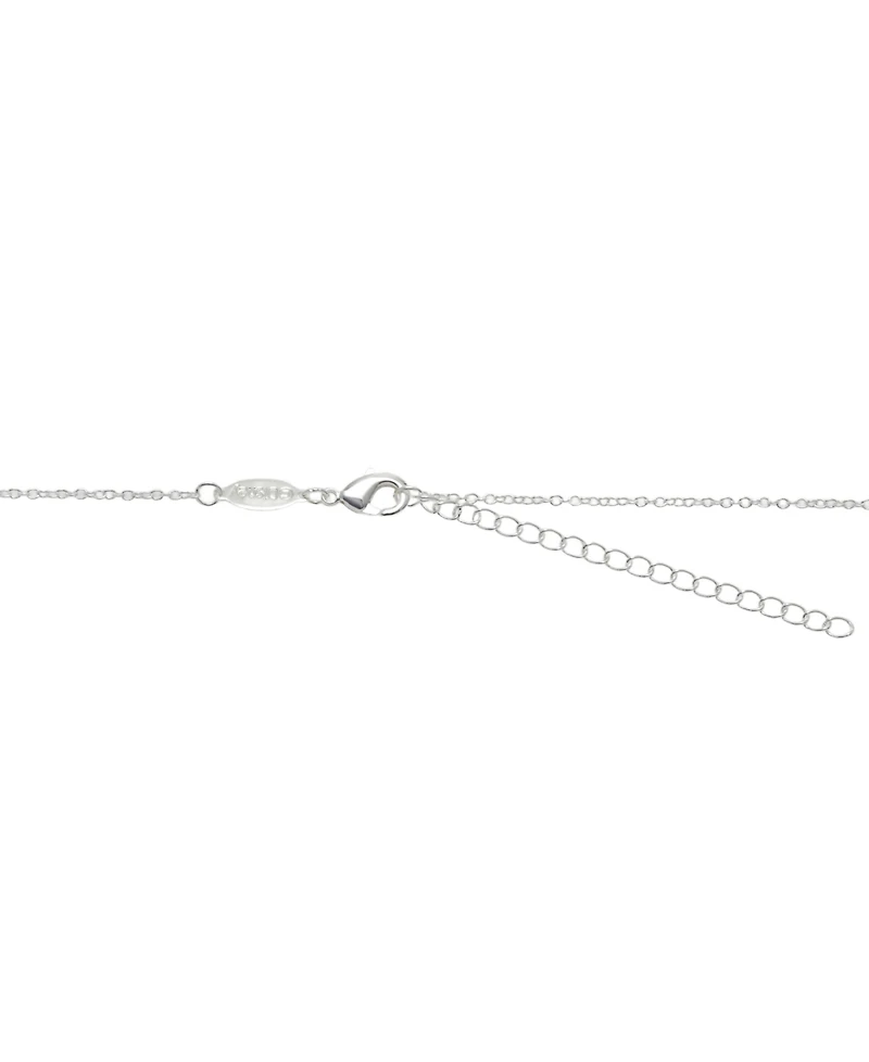Disney Cubic Zirconia Stitch Basketball Charm Necklace