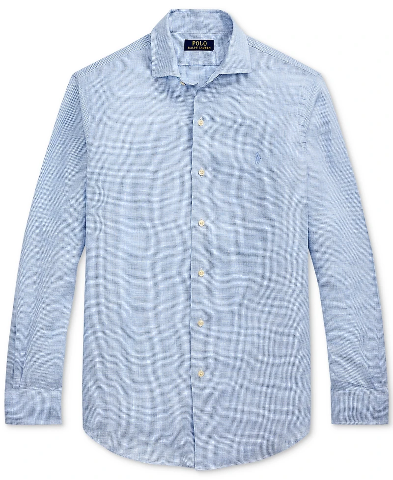Polo Ralph Lauren Men's Classic-Fit Houndstooth Linen Shirt