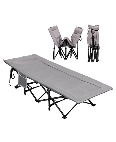 Folding Camping Cot for Adults Supporting up to 450lbs with Carry Bag