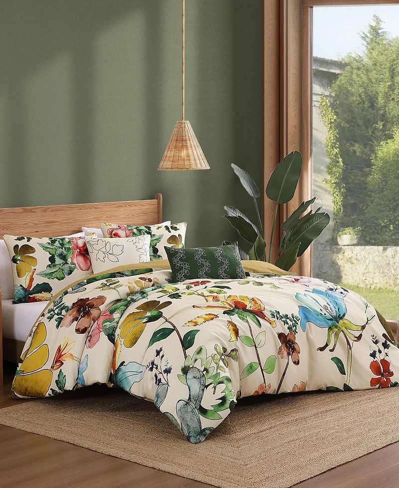 Bebejan Radiance Bedding 100% Cotton Sateen 5 Piece King Size Reversible Comforter Set