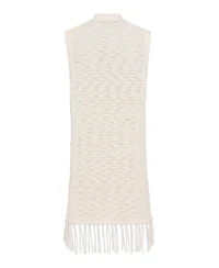Olsen Women's Longline Fringe Trim Vest