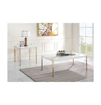 Contemporary Square End Table in Manufactured Wood Finish