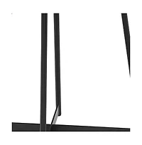 21.66" X 21.66" X 22.05" Round Side Table In American Walnut And Black