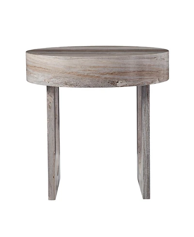 Simple Wood Round End Table for Bedroom or Living Room Styling