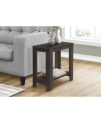 Classic Wood End Table with Shelf for Storage