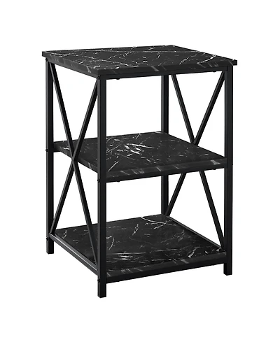 Space-Saving End Table with Two Shelves – Perfect for Small Living Rooms or Bedrooms