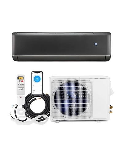 Energy Star Certified 12000 Btu 21 SEER2 208-230V Mini Split Air Conditioner and Heater Gray