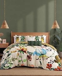 Bebejan Radiance Bedding 100% Cotton Sateen 5 Piece Queen Size Reversible Comforter Set