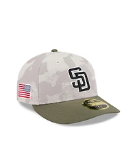 New Era Men's Light Beige/Olive San Diego Padres 2025 Armed Forces Day Low Profile 59FIFTY Fitted Hat
