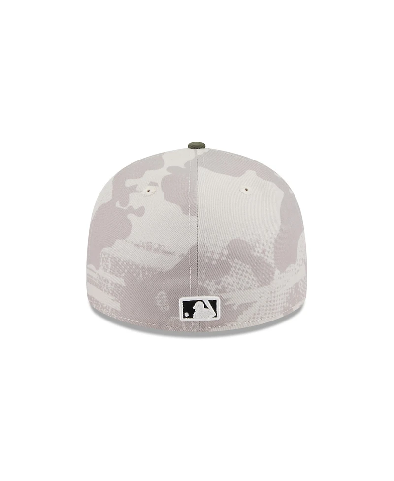 New Era Men's Light Beige/Olive Houston Astros 2025 Armed Forces Day Low Profile 59FIFTY Fitted Hat