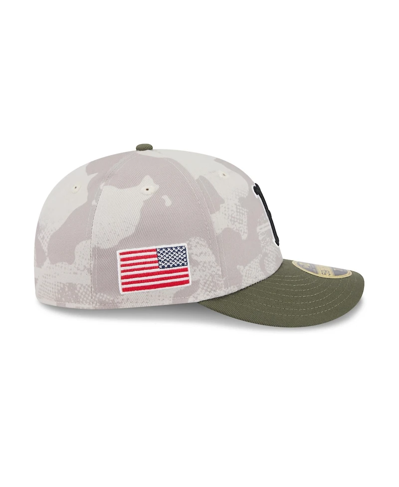 New Era Men's Light Beige/Olive Boston Red Sox 2025 Armed Forces Day Low Profile 59FIFTY Fitted Hat
