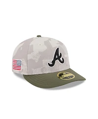 New Era Men's Light Beige/Olive Atlanta Braves 2025 Armed Forces Day Low Profile 59FIFTY Fitted Hat
