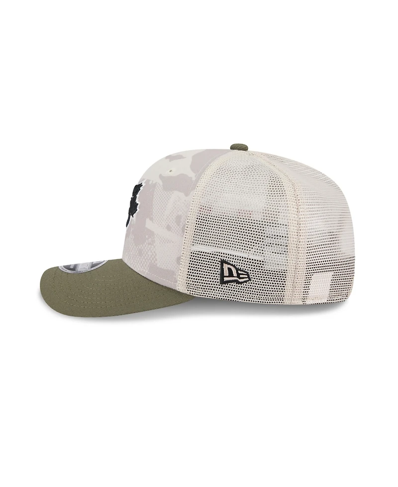New Era Men's Light Beige/Olive Toronto Blue Jays 2025 Armed Forces Day 9SEVENTY Adjustable Hat