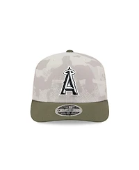 New Era Men's Light Beige/Olive Los Angeles Angels 2025 Armed Forces Day 9SEVENTY Adjustable Hat