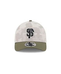 New Era Men's Light Beige/Olive San Francisco Giants 2025 Armed Forces Day 9FORTY M-Crown A-Frame Adjustable Hat