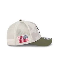 New Era Men's Light Beige/Olive San Diego Padres 2025 Armed Forces Day 9FORTY M-Crown A-Frame Adjustable Hat