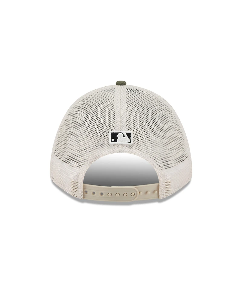 New Era Men's Light Beige/Olive Athletics 2025 Armed Forces Day 9FORTY M-Crown A-Frame Adjustable Hat
