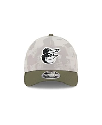 New Era Men's Light Beige/Olive Baltimore Orioles 2025 Armed Forces Day 9FORTY M-Crown A-Frame Adjustable Hat