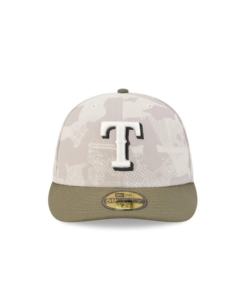 New Era Men's Light Beige/Olive Texas Rangers 2025 Armed Forces Day 59FIFTY Fitted Hat