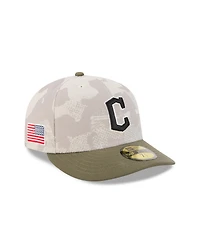 New Era Men's Light Beige/Olive Cleveland Guardians 2025 Armed Forces Day 59FIFTY Fitted Hat