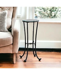 Contemporary Glass Round End Table for Living Room