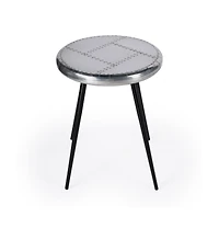23" Silver Round End Table