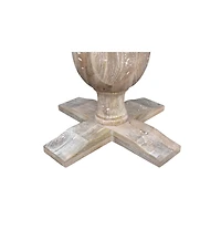 Round Marble Top End Table with Solid Wood Legs – Modern Accent Piece