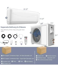 Blast Series 9000 Btu 17 SEER2 208-230V Ductless Mini Split Air Conditioner and Heater