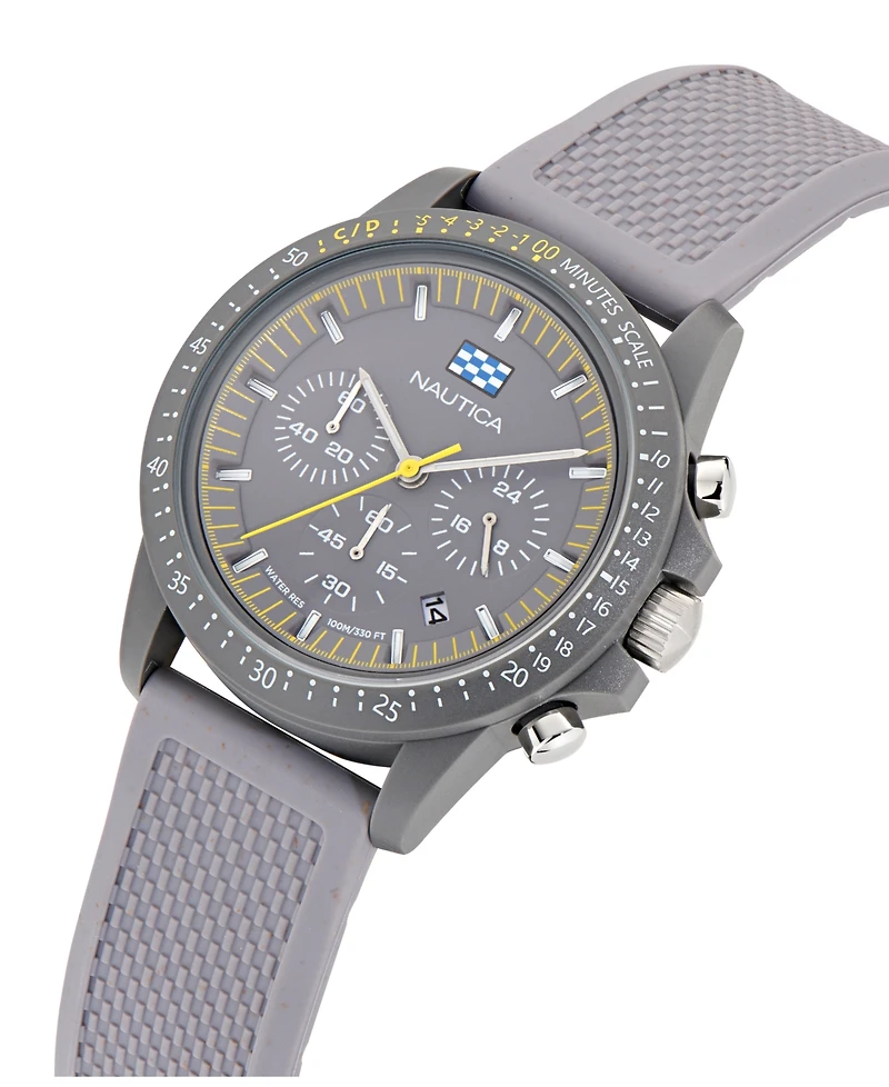 Nautica Men's Multifunction or Date Gray Polyurethane Watch, 43mm