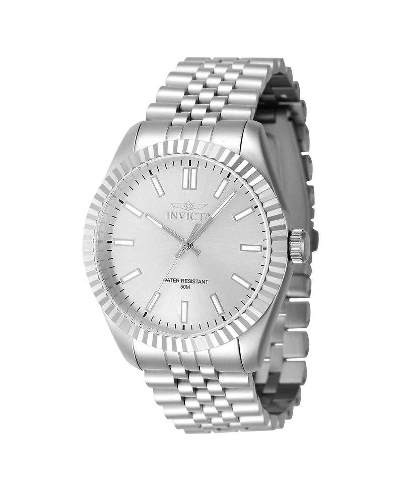 Invicta Men's 47479 Specialty Quartz 3 Hand Silver Dial Watch