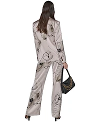 Karl Lagerfeld Paris Women's Printed Satin Jacket
