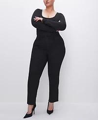 Good American Women's Never Fades Legs High-Rise Straight-Leg Jeans