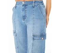 Celebrity Pink Juniors' High Rise Wide Leg Cargo Jeans