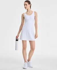 Id Ideology Women's Performance Ribbed Sleeveless Dress, Exclusively at Macy's