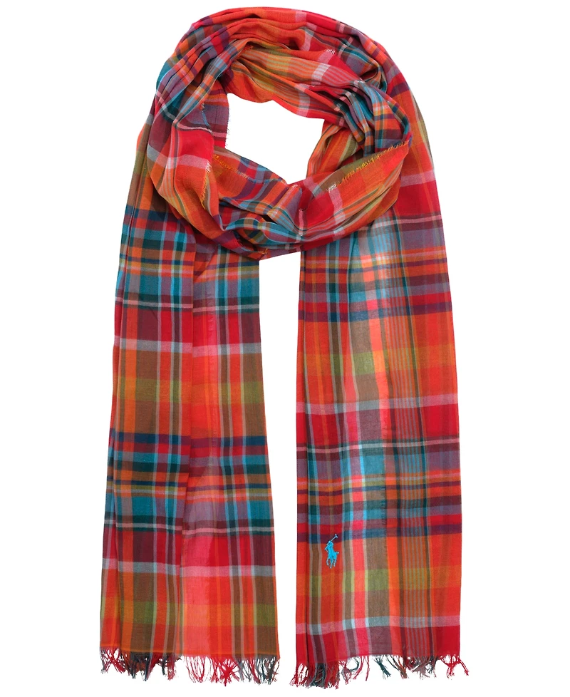 Polo Ralph Lauren Men's Bright Plaid Scarf