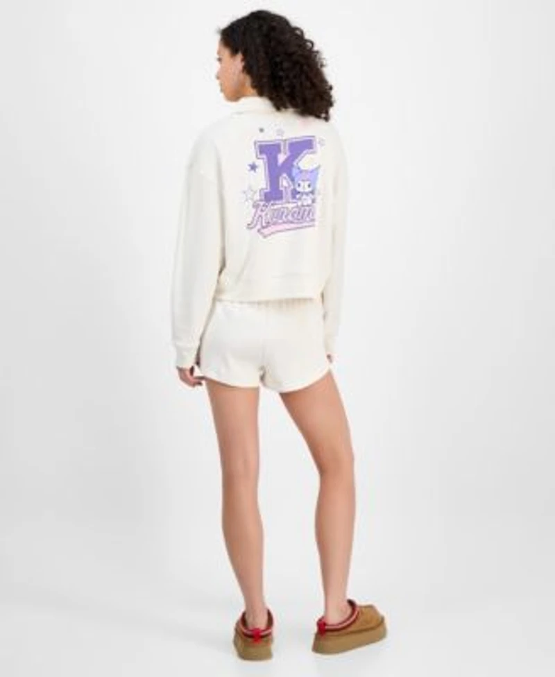 Grayson Threads The Label Juniors Collared Kuromi Sweatshirt Pull On Shorts