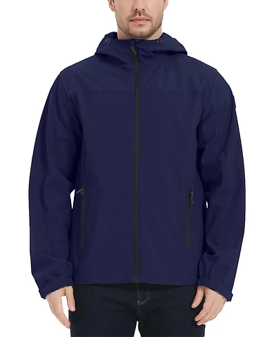 Hawke & Co. Men's All-Season Lightweight Stretch Hooded Rain Jacket