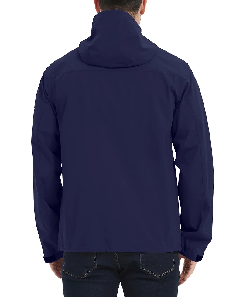 Hawke & Co. Men's All-Season Lightweight Stretch Hooded Rain Jacket