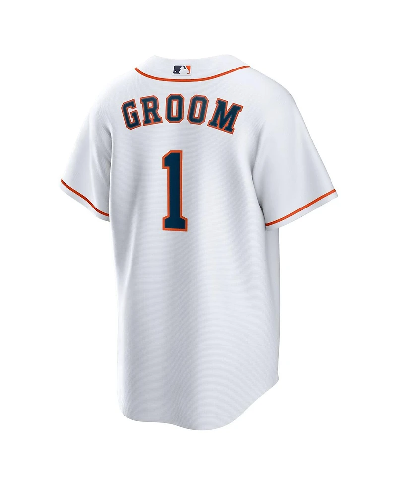 Nike Men's White Houston Astros 1 Groom Home Replica Jersey