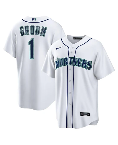 Nike Men's White Seattle Mariners 1 Groom Home Replica Jersey