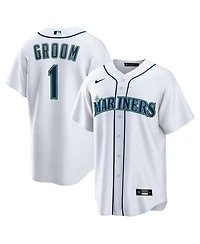 Nike Men's White Seattle Mariners 1 Groom Home Replica Jersey